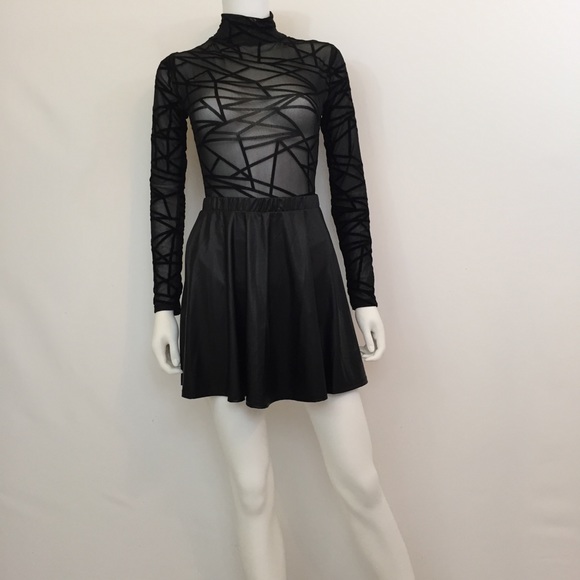 Sheer Mesh Long Sleeve Bodysuit - Picture 2 of 8